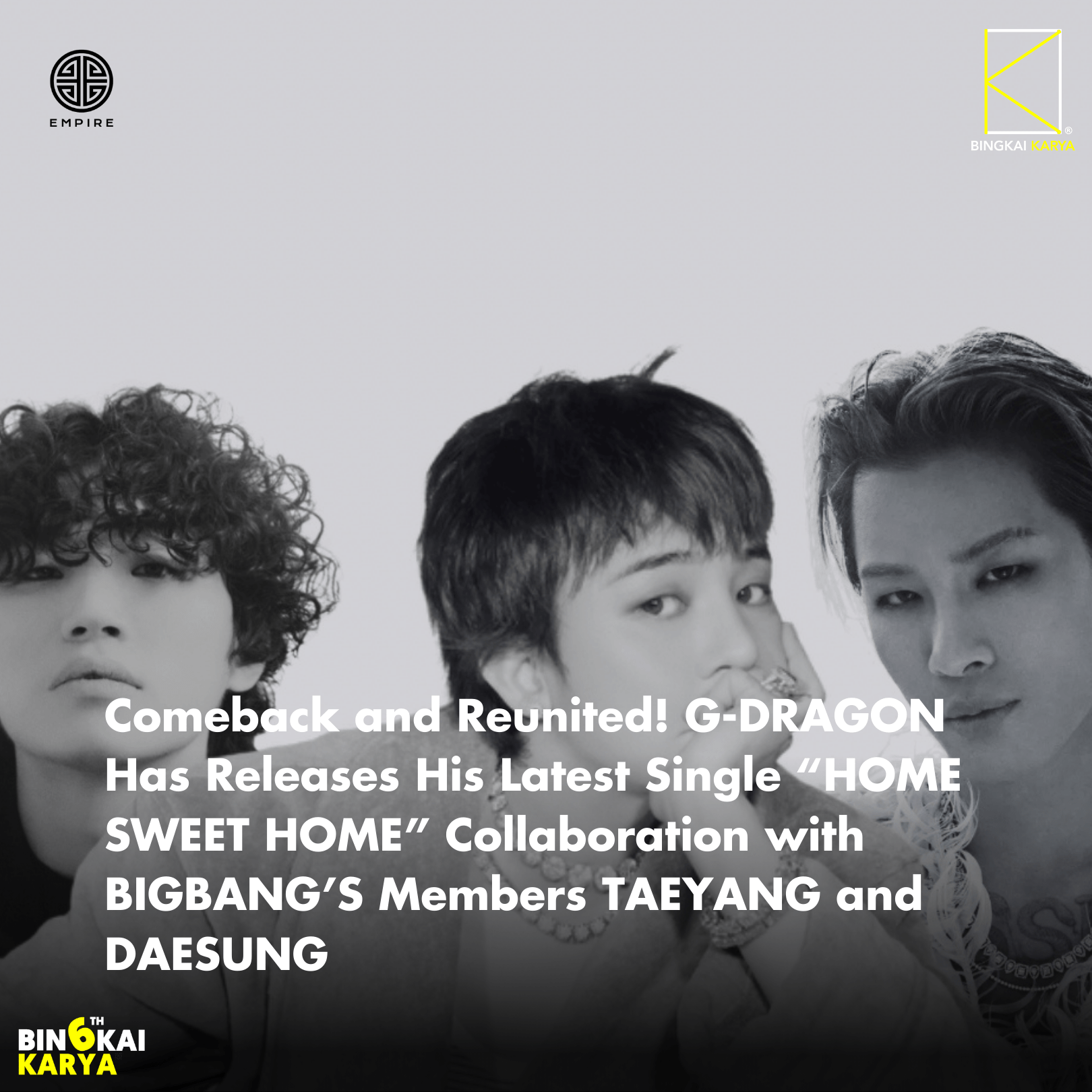 Comeback and Reunited! G-DRAGON Has Releases His Latest Single “HOME ...